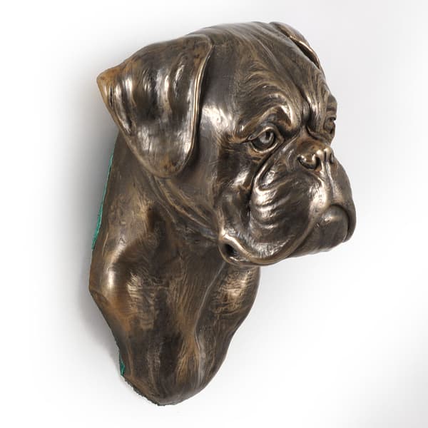 Boxer, Boxer II - hundestatuette, hængende buste, unik dekoration til en hundeelsker af Art-Dog
