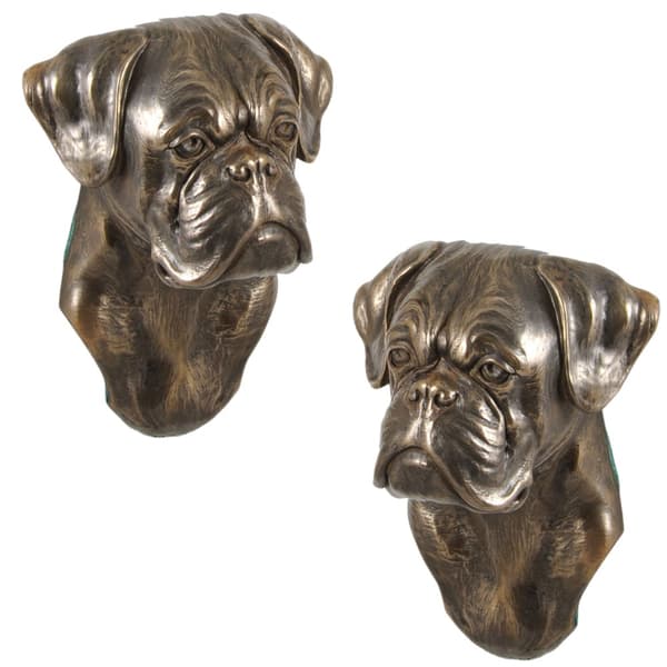 Boxer, Boxer II - hundestatuette, hængende buste, unik dekoration til en hundeelsker af Art-Dog
