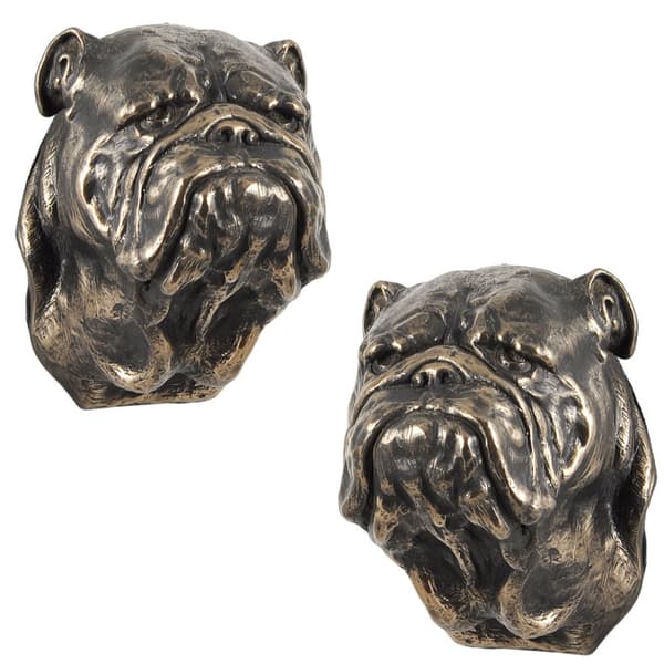Engelsk Bulldog, Bulldog I - hundestatuette, hængende buste, unik dekoration til en hundeelsker af Art-Dog