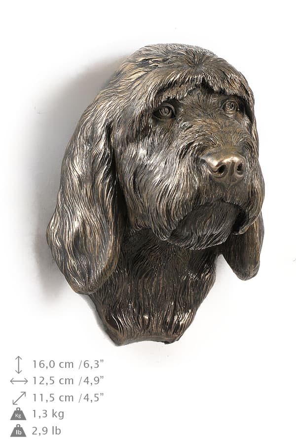 Stor griffon vendéen, Grand Griffon Vendéen - hundstatyett, hängande byst, unik dekoration för en hundälskare av Art-Dog
