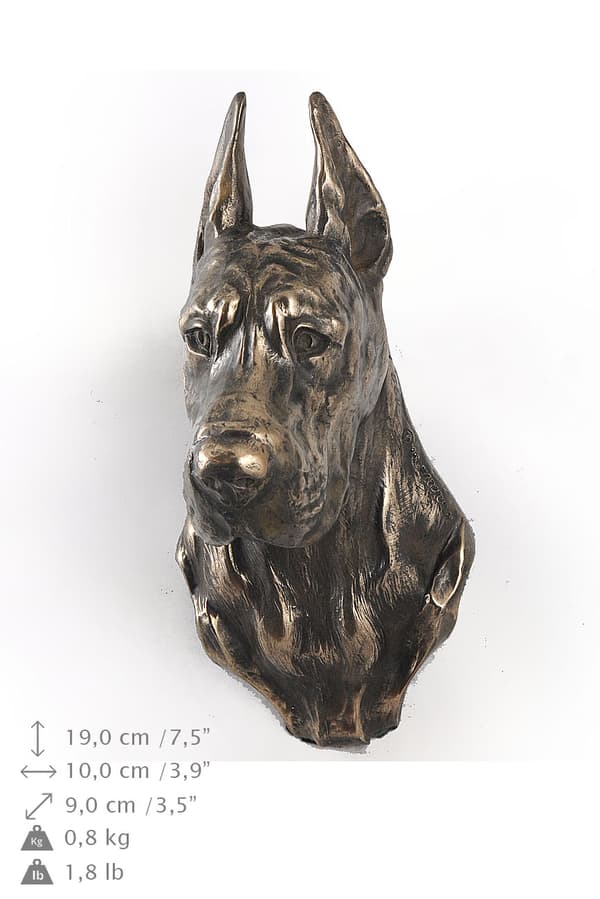 Great Dane I - hundestatuette, hængende buste, unik dekoration til en hundeelsker af Art-Dog