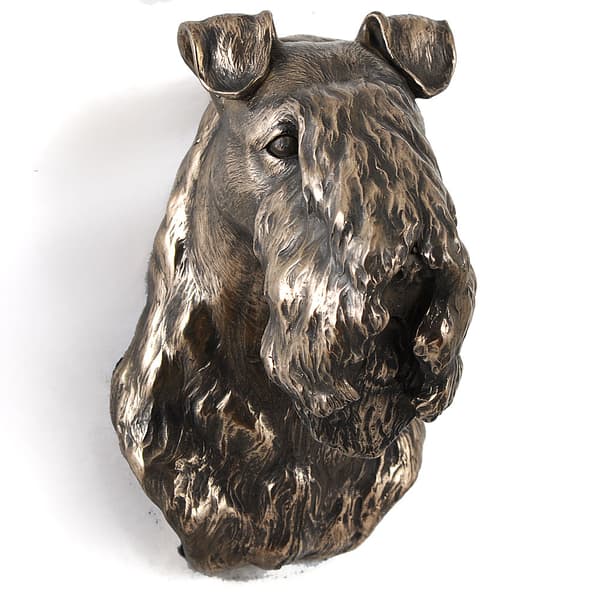 Kerry Blue Terrier, Irish Blue Terrier - koirapatsas, riippuva rintakuva, Art-Dogin ainutlaatuinen koriste koiran ystävälle