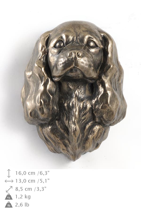 Cavalier King Charles Spaniel I - hundestatuette, hængende buste, unik dekoration til en hundeelsker af Art-Dog