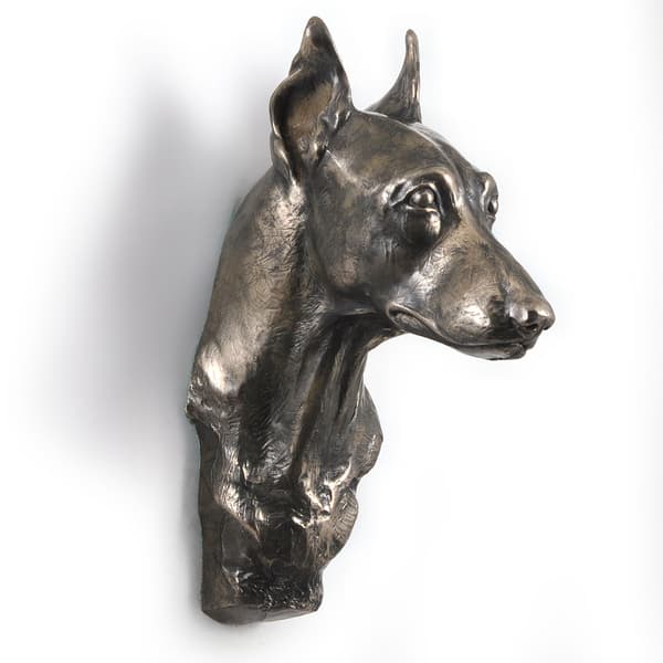 Dvärgpinscher - hundstatyett, hängande byst, unik dekoration för en hundälskare av Art-Dog