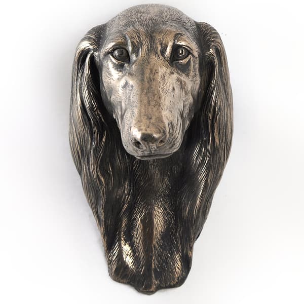 Persisk vinthund, Saluki - hundstatyett, hängande byst, unik dekoration för en hundälskare av Art-Dog