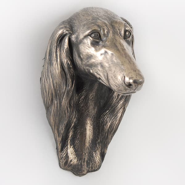 Persisk vinthund, Saluki - hundstatyett, hängande byst, unik dekoration för en hundälskare av Art-Dog