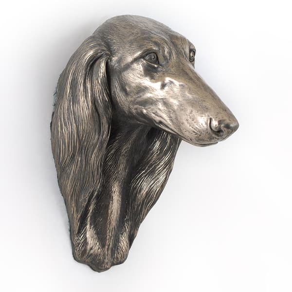 Persisk vinthund, Saluki - hundstatyett, hängande byst, unik dekoration för en hundälskare av Art-Dog