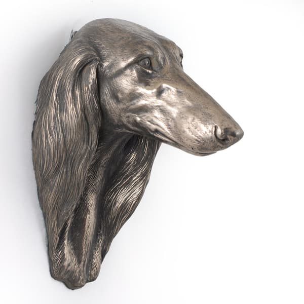 Persisk vinthund, Saluki - hundstatyett, hängande byst, unik dekoration för en hundälskare av Art-Dog