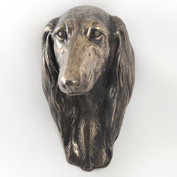 Persisk vinthund, Saluki - hundstatyett, hängande byst, unik dekoration för en hundälskare av Art-Dog