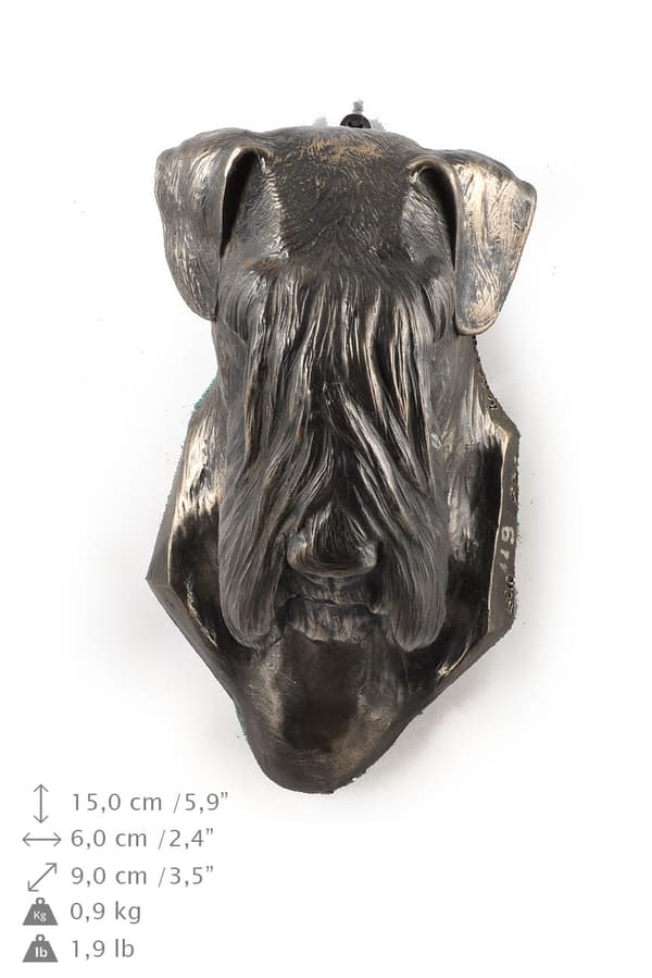 Schnauzer, Schnauzer II - hundestatuette, hængende buste, unik dekoration til en hundeelsker af Art-Dog