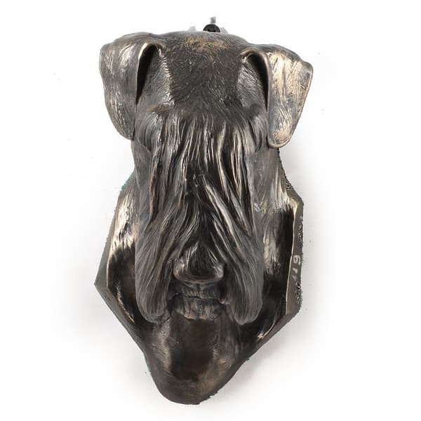 Schnauzer, Schnauzer II - hundestatuette, hængende buste, unik dekoration til en hundeelsker af Art-Dog