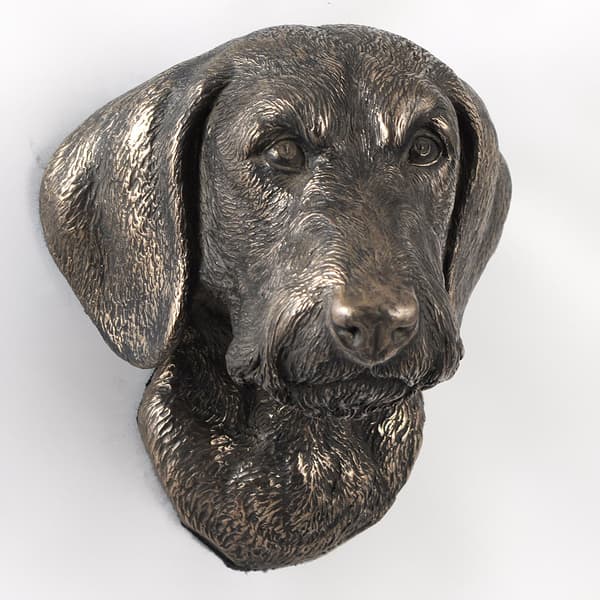Gravhund III - hundestatuette, hængende buste, unik dekoration til en hundeelsker af Art-Dog
