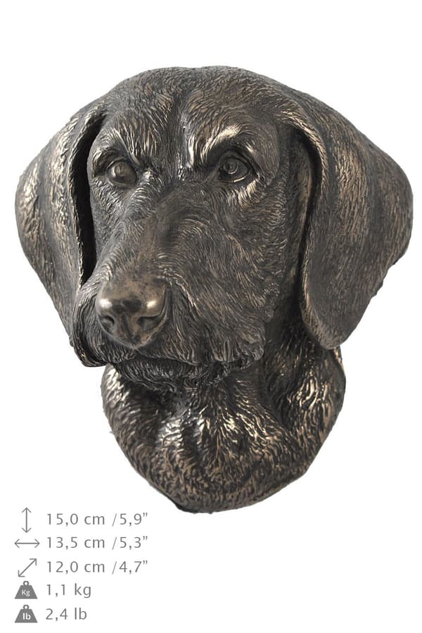 Gravhund III - hundestatuette, hængende buste, unik dekoration til en hundeelsker af Art-Dog