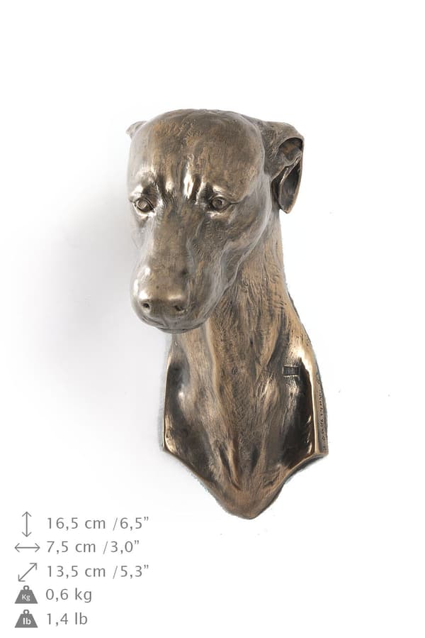 Whippet, engelsk vinthund - hundstatyett, hängande byst, unik dekoration för en hundälskare av Art-Dog