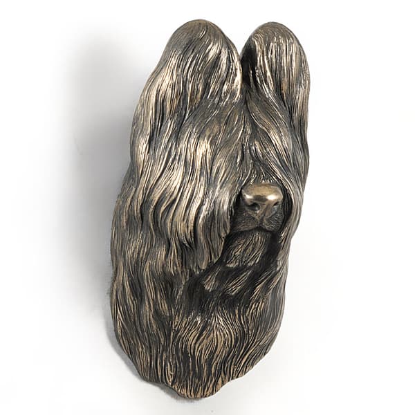 Fransk herde Briard, Berger de Brie - hundstatyett, hängande byst, unik dekoration för en hundälskare av Art-Dog