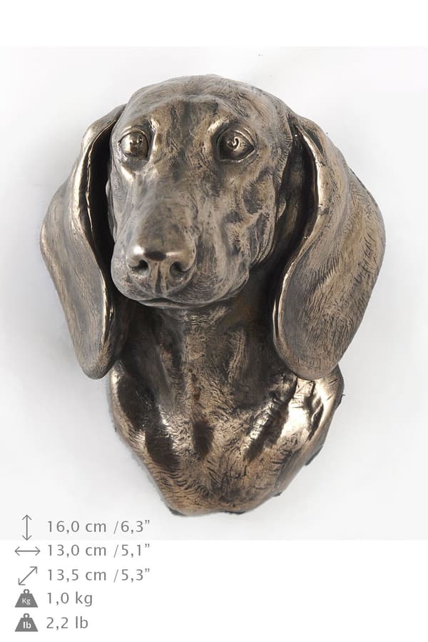 Gravhund II - hundestatuette, hængende buste, unik dekoration til en hundeelsker af Art-Dog