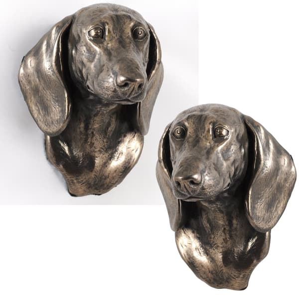 Gravhund II - hundestatuette, hængende buste, unik dekoration til en hundeelsker af Art-Dog