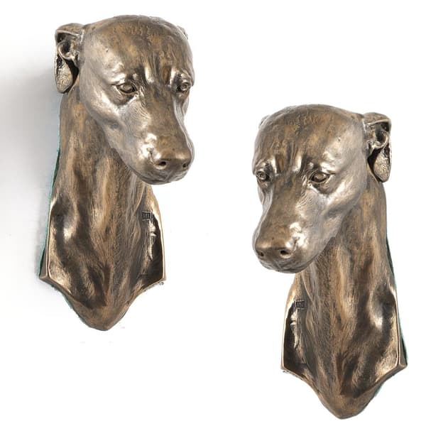 Greyhound, engelsk Greyhound - hundestatuette, hængende buste, unik dekoration til en hundeelsker af Art-Dog