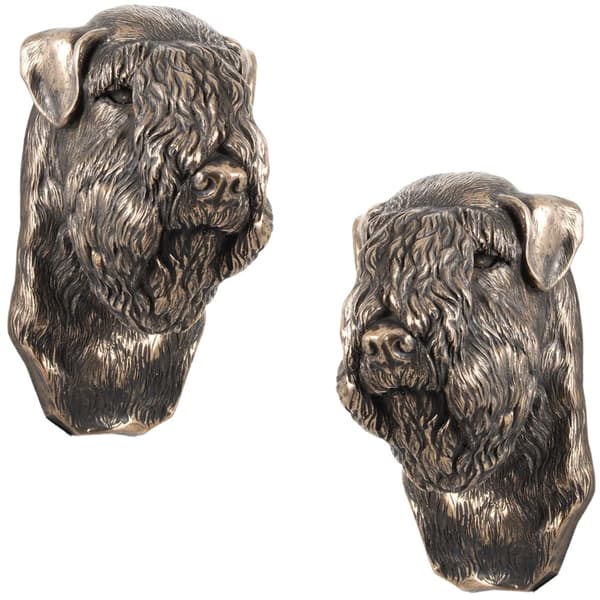 Irsk blød belagt wheaten terrier, Wheaten terrier I - hundestatuette, hængende buste, unik dekoration til en hundeelsker af Art-Dog