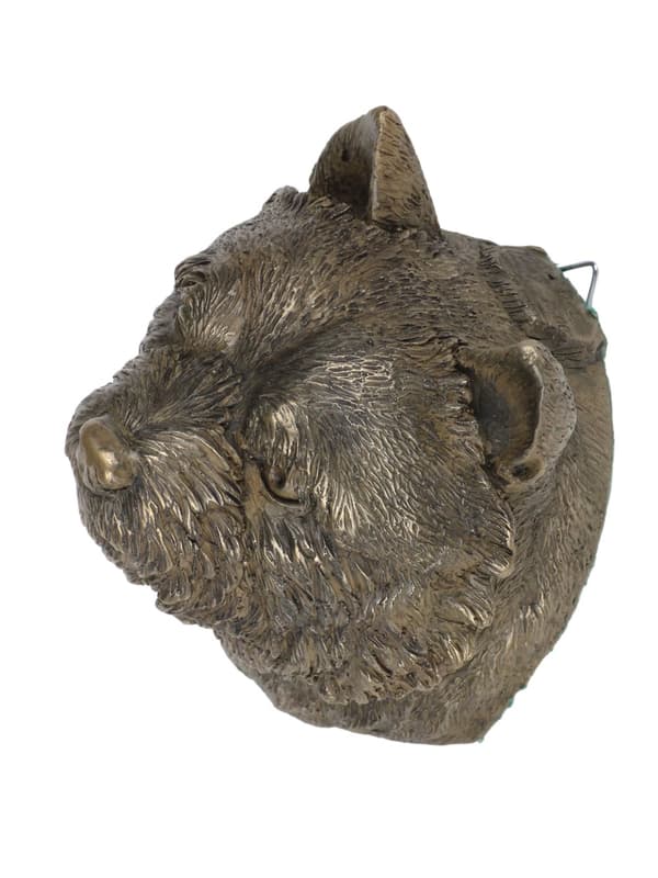 Norwich Terrier - hundestatuette, hængende buste, unik dekoration til en hundeelsker af Art-Dog
