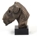 Miniatyrbild 3 av 6: Airedale Terrier, Waterside Terrier - hundstatyett, byst på stenbas, skulptur, trofé för en hundutställning av Art-Dog
