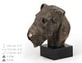 Miniatyrbild 5 av 6: Airedale Terrier, Waterside Terrier - hundstatyett, byst på stenbas, skulptur, trofé för en hundutställning av Art-Dog