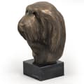 Miniatyrbillede 3 af 5: Bearded Collie, Highland Collie - hundestatuette, buste på en stenbund, skulptur, trofæ til en hundeudstilling af Art-Dog