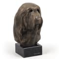 Miniatyrbillede 2 af 5: Bearded Collie, Highland Collie - hundestatuette, buste på en stenbund, skulptur, trofæ til en hundeudstilling af Art-Dog