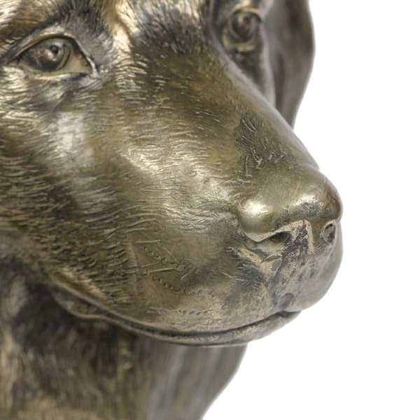 Border Collie - hundestatuette, buste på stenbund, skulptur, trofæ til hundeudstilling af Art-Dog
