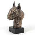 Miniatyrbild 3 av 7: Bull terrier, Bull Terrier I - hundstatyett, byst på stenfot, skulptur, trofé för en hundutställning av Art-Dog