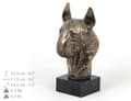 Miniatyrbild 6 av 7: Bull terrier, Bull Terrier I - hundstatyett, byst på stenfot, skulptur, trofé för en hundutställning av Art-Dog