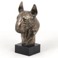 Miniatyrbild 2 av 7: Bull terrier, Bull Terrier I - hundstatyett, byst på stenfot, skulptur, trofé för en hundutställning av Art-Dog