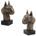 Miniatyrbild 1 av 7: Bull terrier, Bull Terrier I - hundstatyett, byst på stenfot, skulptur, trofé för en hundutställning av Art-Dog
