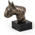 Miniatyrbild 3 av 7: Bull terrier, Bull Terrier II - hundstatyett, byst på stenfot, skulptur, trofé för en hundutställning av Art-Dog