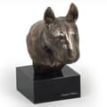 Miniatyrbild 5 av 7: Bull terrier, Bull Terrier II - hundstatyett, byst på stenfot, skulptur, trofé för en hundutställning av Art-Dog