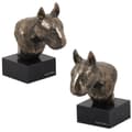 Miniatyrbild 1 av 7: Bull terrier, Bull Terrier II - hundstatyett, byst på stenfot, skulptur, trofé för en hundutställning av Art-Dog