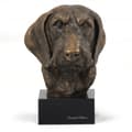 Miniatyrbild 3 av 6: Stålhårig tax - hundstatyett, byst på stenfot, skulptur, trofé för hundutställning av Art-Dog