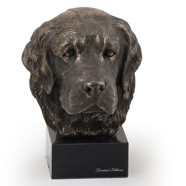Golden Retriever - hundestatuette, buste på stenbund, skulptur, trofæ til hundeudstilling af Art-Dog