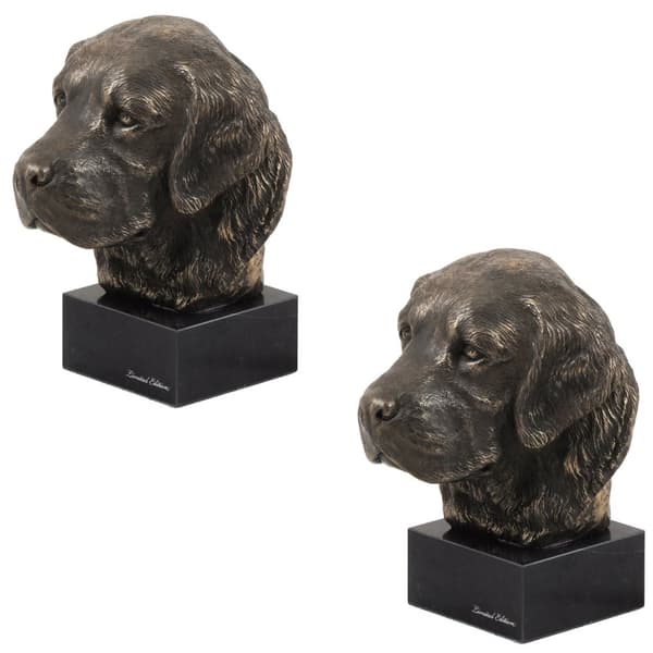 Golden Retriever - hundestatuette, buste på stenbund, skulptur, trofæ til hundeudstilling af Art-Dog