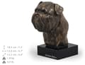 Pikkukuva 6 / 7: Brysselin griffon, Griffon bruxellois - koirapatsas, rintakuva kivijalalla, veistos, Art-Dogin koiranäyttelyn pokaali