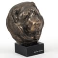 Miniatyrbild 3 av 6: Kaukasisk herdehund - hundstatyett, byst på en stenbas, skulptur, trofé för en hundutställning av Art-Dog