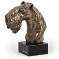 Miniatyrbillede 5 af 7: Kerry Blue Terrier, Irish Blue Terrier - hundestatuette, buste på en stenbund, skulptur, trofæ til en hundeudstilling af Art-Dog