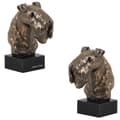 Miniatyrbillede 1 af 7: Kerry Blue Terrier, Irish Blue Terrier - hundestatuette, buste på en stenbund, skulptur, trofæ til en hundeudstilling af Art-Dog