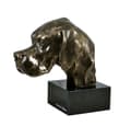Miniatyrbild 3 av 5: Pointer - hundstatyett, byst på stenfot, skulptur, trofé för hundutställning av Art-Dog