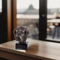 Miniatyrbild 5 av 5: Pointer - hundstatyett, byst på stenfot, skulptur, trofé för hundutställning av Art-Dog