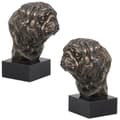 Miniatyrbild 1 av 6: Mops, Mops, Carlin - hundstatyett, byst på stenfot, skulptur, trofé för en hundutställning av Art-Dog