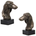 Miniatyrbild 1 av 8: Persisk vinthund, Saluki - hundstatyett, byst på stenfot, skulptur, trofé för en hundutställning av Art-Dog