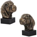 Miniatyrbild 1 av 9: Shar Pei - hundstatyett, byst på stenfot, skulptur, trofé för en hundutställning av Art-Dog