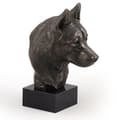 Pikkukuva 6 / 8: Siperianhusky, Siperianhusky - koirapatsas, rintakuva kivijalalla, veistos, Art-Dogin koiranäyttelyn palkinto