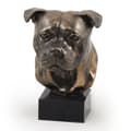 Miniatyrbild 3 av 7: Staffordshire Bull Terrier, Staffik, Staffi I - hundstatyett, byst på stenfot, skulptur, trofé för en hundutställning av Art-Dog